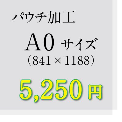 画像1: A0サイズパウチ加工（ミミ5mm）