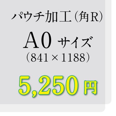 画像1: A0サイズパウチ（角R）加工（ミミ5mm）