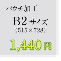 B2サイズパウチ加工（ミミ5mm）