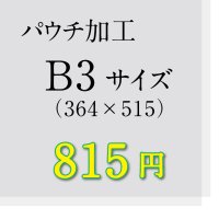 B3サイズパウチ加工（ミミ5mm）