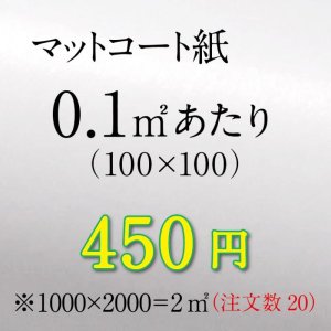 画像: 0.1㎡あたりの印刷料金（規格サイズ外は㎡で計算します）