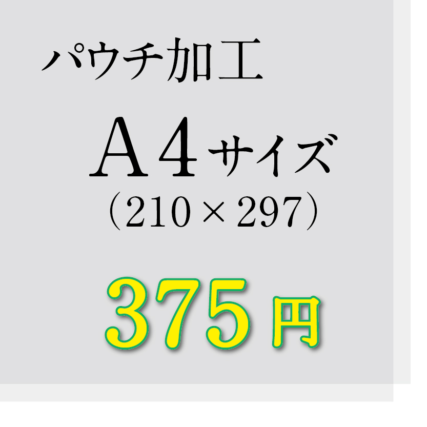 画像1: A4サイズパウチ加工（ミミ5mm） (1)