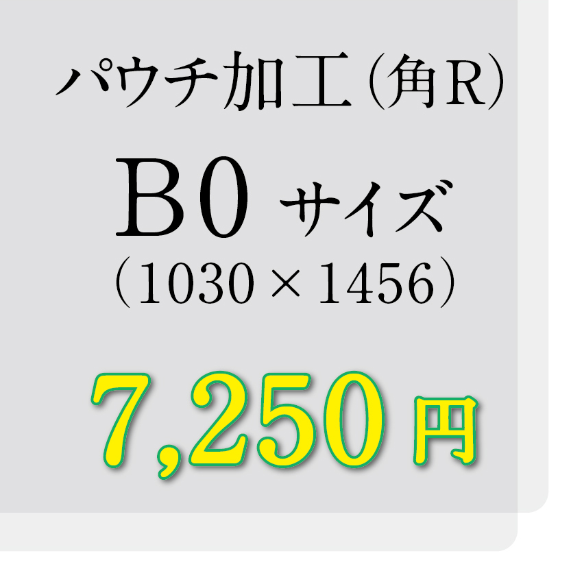 画像1: B0サイズパウチ（角R）加工（ミミ5mm） (1)