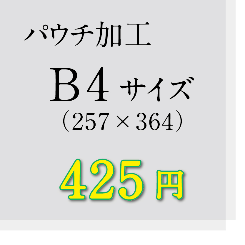 画像1: B4サイズパウチ加工（ミミ5mm） (1)