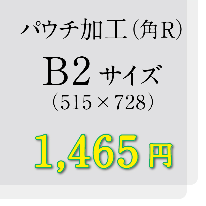 画像1: B2サイズパウチ（角R）加工（ミミ5mm） (1)