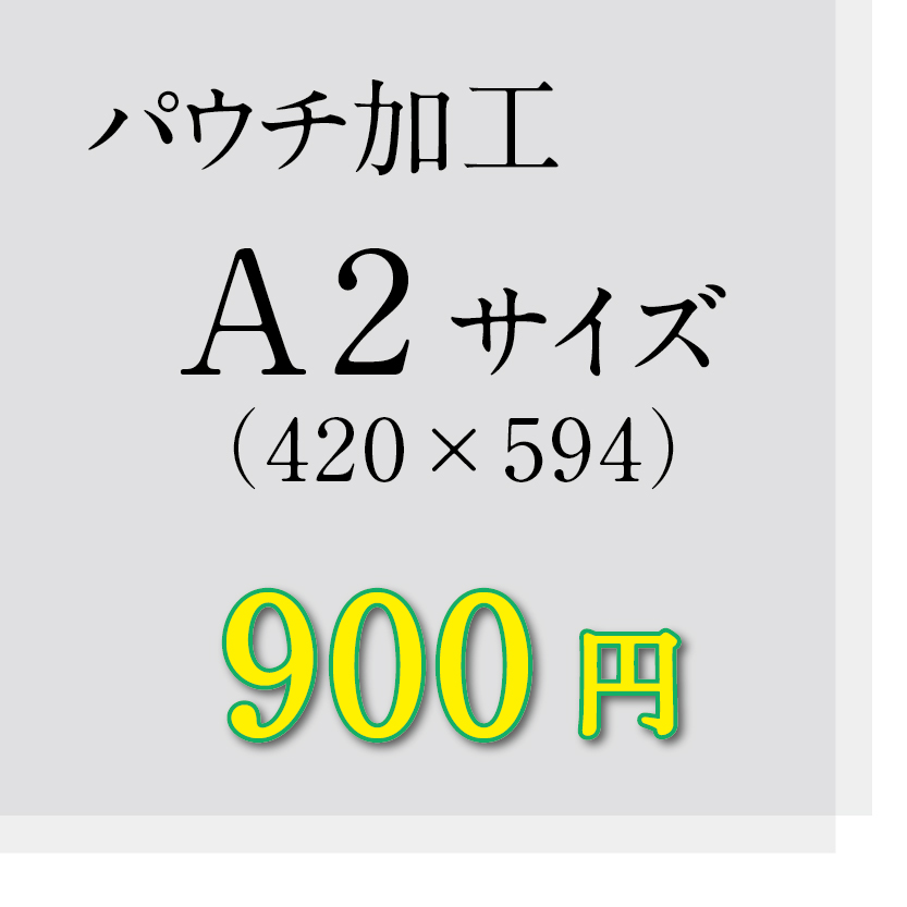 画像1: A2サイズパウチ加工（ミミ5mm） (1)