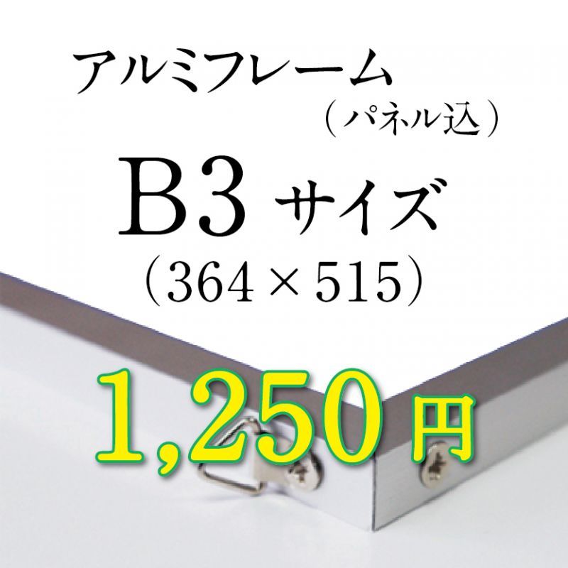 画像1: B3サイズ　シルバーアルミフレーム加工 (1)